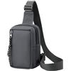 HAUMAUH Marsupio Uomo Borsello Tracolla Zaino Monospalla Borsa Running (Grigio)