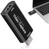 Huybaa HDMI Video Capture, 1080P Capture Card 4K, USB Capture Card, 4K HDMI Capture Card, anteprima in tempo reale, Adatto per giochi in Streaming, Videoconferencia, Enseñanza, Enseñanza