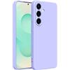 Captor Cover Custodia Colorata in Silicone Liquido per Samsung Galaxy S25 Plus, Alta Qualità con Bordo Rialzato per Schermo e Protezione Fotocamera Morbida Con Microfibra Interna (Lavanda Blu)