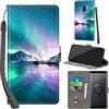 PHINIENLAND Cover per Samsung Galaxy S9 Plus Case PU Pelle Custodia [Kickstand] [Chiusura magnetica] [Slot per Schede], Portafoglio Flip Custodia per Samsung S9 Plus,Aurora