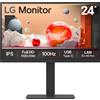 LG 24BA750-B Monitor PC 60,5 cm [23.8] 1920 x 1080 Pixel Full HD LCD Nero (24IN 24BA750-B.AEK IPS - MONITOR 1920X1080 16:9 5MS 1300:) [24BA750-B.AEK]