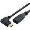 chenyang Cavo di prolunga USB C USB 3.1 Gen 2 10Gbps maschio a femmina ricarica rapida trasferimento dati cavo di prolunga angolato a 90 gradi 0,2 m