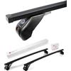 Modula Case System MODULA Portapacchi in acciaio compatibile con Jeep Compass 2 Serie (MP) 2017-, con tetto standard, lunghezza 124cm, portata massima 60 kg, nero
