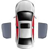 SANSANS Parasole Auto Bambini per Audi A3 (8Y) 2021-, Tendine Parasole Auto Finestrini Laterali Tende Oscuranti Vetri Auto Auto Block Raggi UV Anti-Zanzara,2pcs Rear Side Windows
