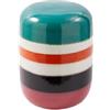 Pols Potten - Tavolino d'appoggio Striped Pill - Verde - Ceramica smaltata