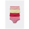 Tezenis 4 Paia Culotte Bimba Cotone Stampato Bambina Rosa
