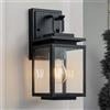 FTL Lampade da Esterno E27, Portico Applique da Esterno, Moderno Lanterna da Parete per Giardino, IP44 Impermeabile Luci da Esterne a Parete, Applique a Muro Della Porta Anteriore per Terrazza, Nero