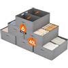 Lifewit Organizer Armadio, Cassetti per Armadio Interno Pieghevoli, Contenitori per Armadio Salvaspazio con Divisorio Rimovibile, Scatole per Armadio Rigide, 40L (50 x 40 x 20 cm), Set di 6