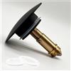 Chonphan Pop Up Tappo per Lavabo 66mm Nero Opaco Ottone Massiccio, Tappo di Scarico per Lavabo, Chonphan Tappo di Pressione a Molla, Click-Clack, Tappo per Lavandino del Bagno