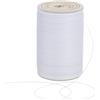 OLYCRAFT Cordoncino in poliestere cerato bianco da 160 m, 0,3-0,4 mm, filo intrecciato per cucito, filo cerato, filo in poliestere cerato, con bobina, per bracciali, collane, creazione di gioielli