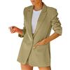 Fulidngzg Giacca Leggera Donna, Curvy Cotone Elegante Blazer Tinta Unita Maniche Lunghe Giacche con Risvolto Cerimonia Giacca Taglie Forti Primaverile Autunno Cardigan Regular Fit Bianca