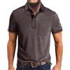 LDZYXY Pasqua 2025 Polo da Uomo Maglietta T Shirt Bianca Scollo V Manica Lunga Camicia Blu Scuro Elegante (caffè, L)