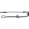 TRIXIE V-Linea Soft Rope, M-L, 2 m/10 mm, nero/grigio, guinzaglio regolabile per cani di taglia media e grande, in rugiada intrecciata, regolabile in 3 posizioni, 1984101