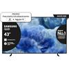 SAMSUNG Smart TV 43'' QE43Q8FAAUXZT QLED 4K, Q8F, Q4 AI Processor, 4K Upscaling, OTS Lite, Air Slim Design, 100% di Volume Colore con Quantum Dot, edizione speciale PACCHETTO INTRATTENIMENTO, 2025