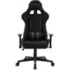 WOLTU Sedia Gaming di Tessuto Traspirante, Poltrona da Gaming Ergonomica, Sedia da PC con Poggiatesta, Cuscino Lombare, Braccioli Regolabili, Funzione Basculante, Tessuto a Rete, Nero