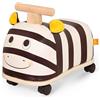 B. toys - Zippity Zebra - Zebra cavalcabile - Giocattolo cavalcabile per bambini e ragazzi - Sedile morbido - Giocattolo in legno - 18 mesi +