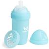 Herobility Double Anti-Colic Baby Bottle | Award-Winning Hero Baby Bottles | Soft Breast- Like Teat, Easy Mixing Lid & Net | Safe & Environment Friendly Materials | 240ml/8.5 fl oz Iron Blue