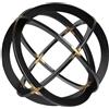 Everydecor Sfera decorativa per la casa, colore nero e oro, dipinte a mano, moderne palline decorative per soggiorno, camera da letto, cucina, bagno, ufficio, sfere decorative da tavolo