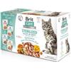 BRIT CARE Fillets in Gravy Box Pouch Sterilized 12X85g per gatti sterilizzati