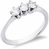Gioielli di Valenza Anello trilogy con tre diamanti in oro bianco 18k