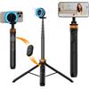 K&F CONCEPT Bastone Selfie Magnetico MS19, Selfie Stick 162cm con Telecomando Bluetooth Staccabile, Mini Treppiede Smartphone, Selfie Stick adatto a iPhone con Anello Magsafe, per 17/16/15/14/13/12