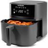 NUTRIBULLET - NBA0611DG Friggitrice ad Aria 1700 Watt, 6 Litri, termostato regolabile, vasca olio estraibile - Grigio scuro