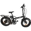 ITALMOTO CLODIA URBAN E-Bike - Bicicletta elettrica Fat Fold, ruote 20 pollici, velocita 25km-h, 250 Watt, Telaio in Alluminio - Nero