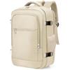 BAHIWOM Zaino per Ryanair 40x20x25, Bagaglio a Mano 20L Sotto il Sedile, Zaino Aereo Antifurto con Tasca PC 14 Pollici, Borsa da Cabina Uomo Donna per Lavoro Trekking - Beige