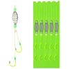 MiOYOOW 5/10 Pezzi Ami da Pesca, Ganci di Esche da Pesci Fluorescenti, Esche Artificiali Amo per Acqua Salata e Dolce, Carpa Sgombro