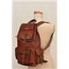 Originale Borsa messenger a tracolla da uomo fatta a mano in vera pelle marrone zaino