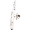 Hztyyier Spilla per Flauto Spilla in Nichel Argento/Placcato Oro Spilla da Donna con Confezione per la Collezione (Argento)