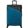 American Tourister Dash - Spinner L, Valuta espandibile, 77 cm, 107/117 L, nero/blu (nero/blu)
