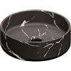 Leroy Merlin Lavabo da appoggio STEP/STAR tondo in ceramica nero