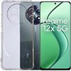 KEJI Custodia in TPU Morbido Trasparente in Silicone Flessibile Compatibile PER Realme 12 5G /Realme 12x 5G (Trasparente)