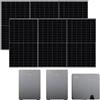 Midea - Impianto Kit fotovoltaico 6kw Midea Inverter ibrido 6 kw completo di 2 batterie di accumulo e 15 Pannelli fotovoltaici Ja Solar