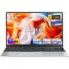 AUKABREX PC Portatile 15,6 Pollici, Win 11 Notebook 16Go LPDDR4 RAM 512Go SSD, Celeron N5095 CPU, 180° Flip IPS Schermo, Laptop Digitale Tastiera Retroilluminata/Sblocco Impronta Digitale, Webcam+BT4.2+USB3.0