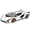 Burago Bburago Lamborghini Sian FKP 37: modellino auto in scala 1:18, porte, bagagliaio e cofano mobile, bianco-nero (18-11046W)