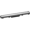 hansgrohe RainDrain Match - set di canalina doccia con cornice ad altezza regolabile, canale di drenaggio 600 mm, scarico a pavimento, cromo