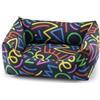 Leopet Cuccia Morbida Sfoderabile Rodi Funny Color con Cuscino Fisso Misura 60x70cm