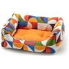 Leopet Cuccia Morbida Rodi Geometric con Cuscino Estraibile Misura 70x85cm