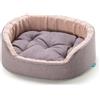 Leopet Cuccia in Gomma Lux Rosa con Cuscino Estraibile Misura 65x46cm