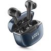 cellularline KEY PRO Auricolari In-Ear con ENC, 4 Microfoni, Display LED, Multipoint Technology, 30 Ore Playtime, Autopairing e Controlli Touch, Bianco
