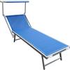 MIlani Home REMI - lettino mare prendisole pieghevole in alluminio con tettuccio