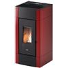 Cadel Stufa a Pellet Ventilata Cadel Cristal 9 da 9 kW Rosso - 7018519