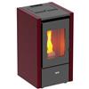 King Stufa a Pellet Ventilata King 60T 6,2kW 145m3 Bordeaux - 505659