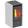 King Stufa a Pellet Ventilata King 60T 6,2kW 145m3 Bianco - 505661