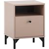Schildmeyer Comodino Smash, in legno, albicocca, 40,3 x 33 x 53,2 cm