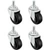 kippen 1609X2 - SET DI 4 RUOTE IN GOMMA DA MM.40 CON PERNO FILETTATO M10