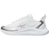 Calvin Klein Donna Sneakers Runner Eva Low Lace Mix Sportive, Bianco (Bright White/Silver), 40 EU