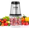 VEVOR Tritacarne Elettrico 400 W Tritatutto Multifunzione da Cucina Capacità di Riempimento 600 mL Frullatore 3000 giri/min + 4000 giri/min, Tagliaverdure con Ciotola in Vetro Mixer Multifunzionale